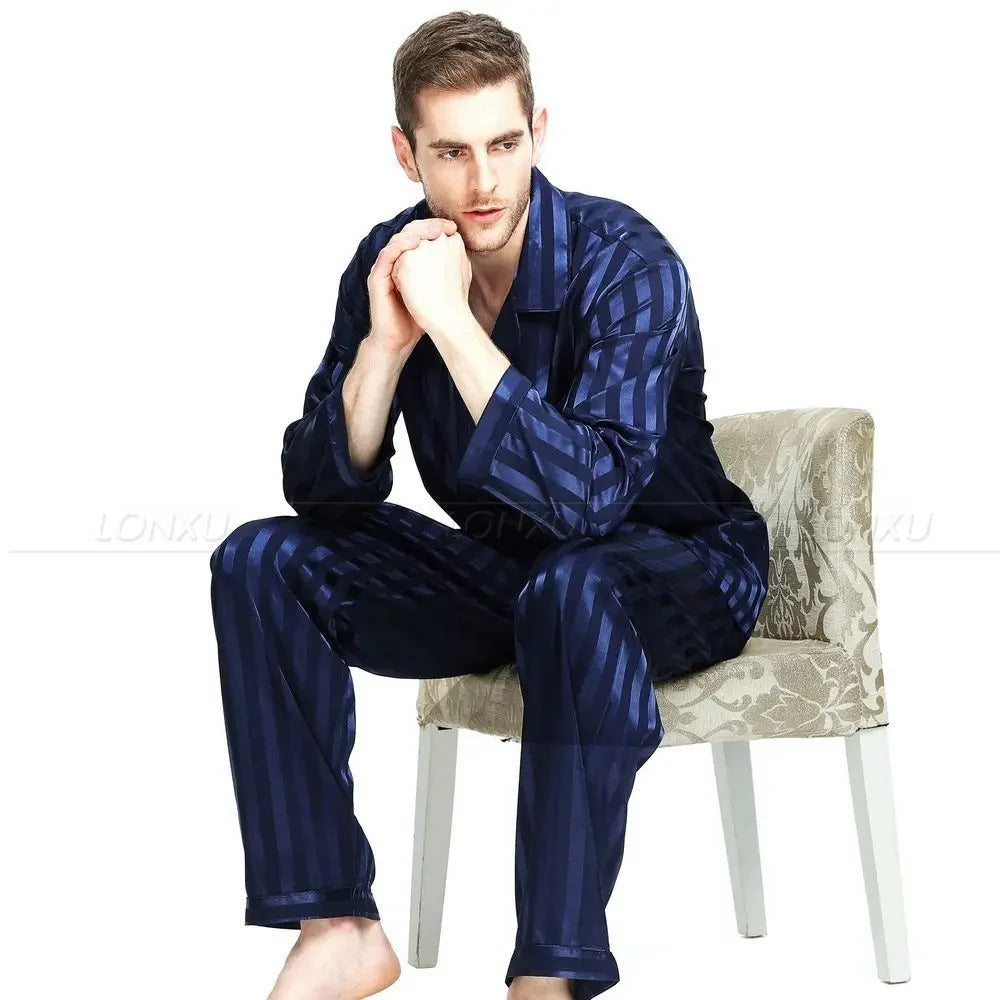 Pyjama Homme Rayé Confortable pour Chaque Jour