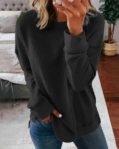 Sweat à Capuche Femme Douce – Pull Décontracté en Coton avec Col Rond