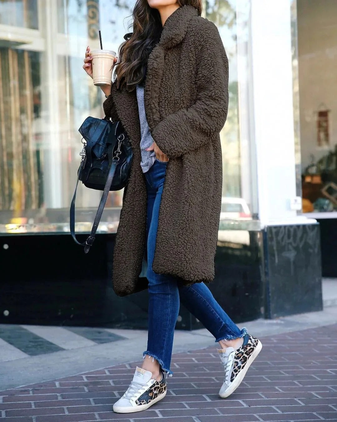 Manteau Hiver Douillet pour Femme - Veste Peluche Confort Élégante