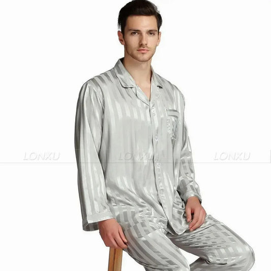 Pyjama Homme Rayé Confortable pour Chaque Jour - LuxeStyle