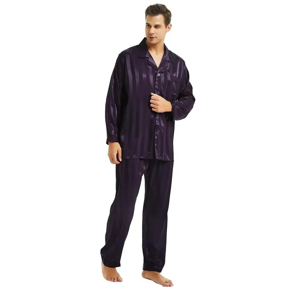 Pyjama Homme Rayé Confortable pour Chaque Jour