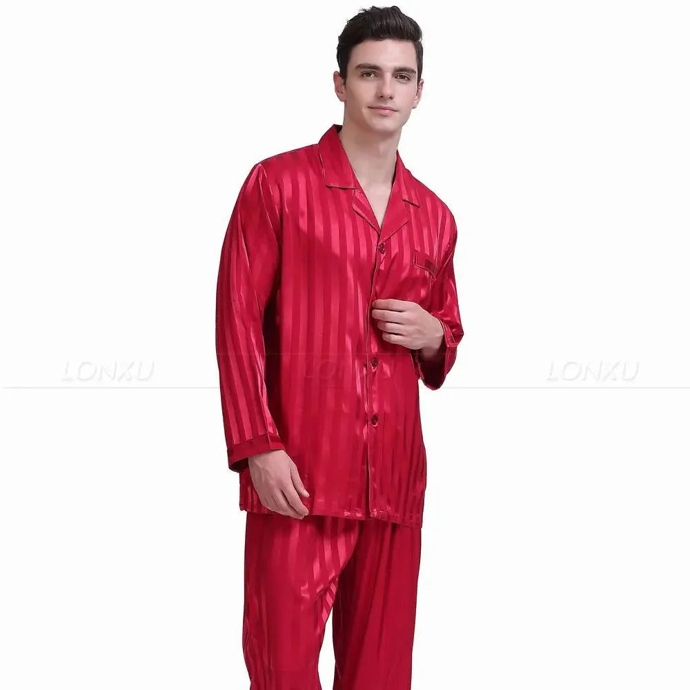 Pyjama Homme Rayé Confortable pour Chaque Jour