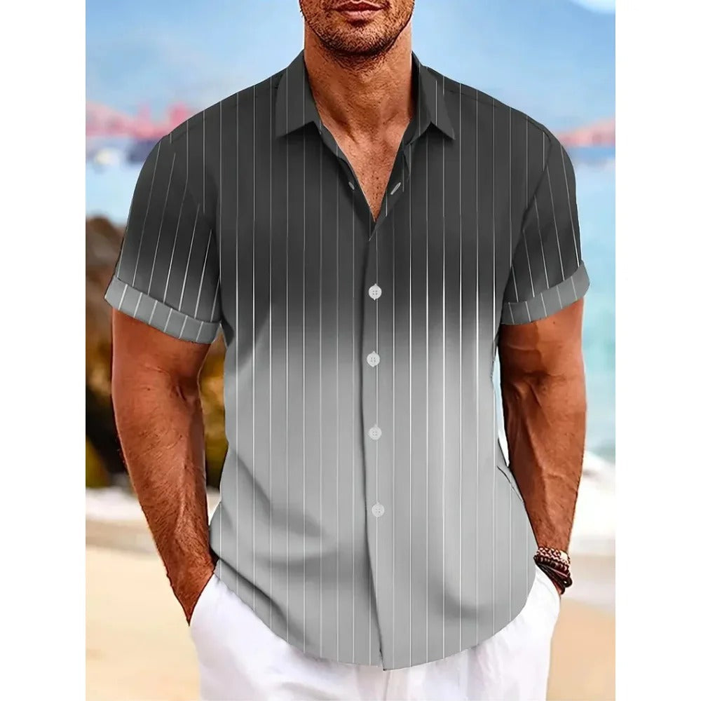 Chemise Homme Été Manches Courtes Colorée