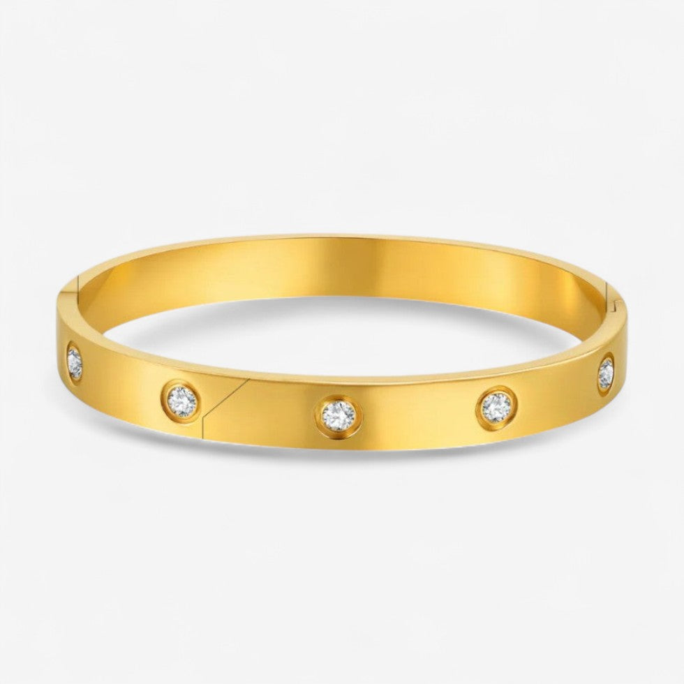 Sophia – Bracelet Tressé avec Pierres Brillantes - LuxeStyle