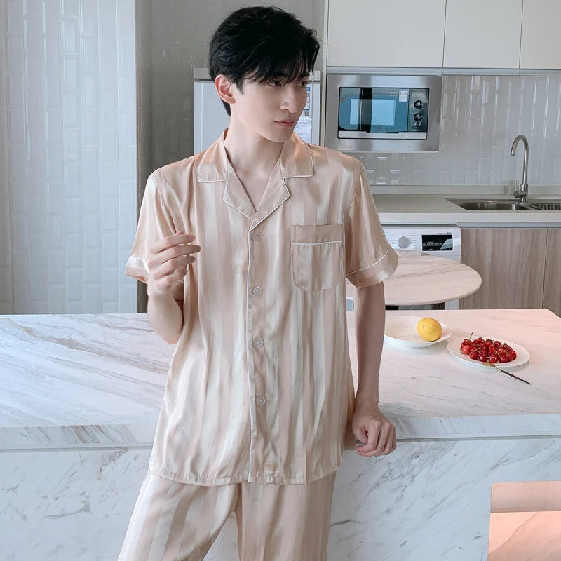 Pyjama Homme Rayé Confortable Nuit