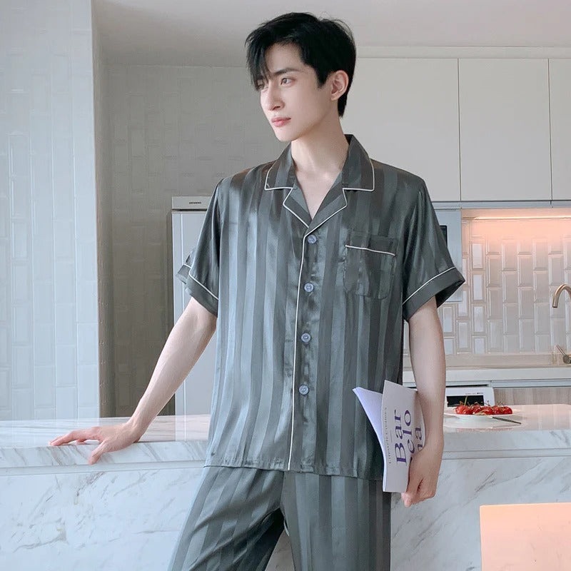 Pyjama Homme Rayé Confortable Nuit