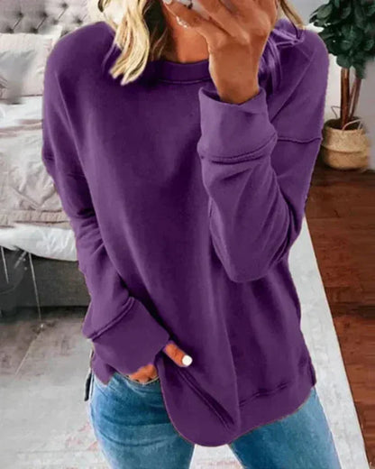 Sweat à Capuche Femme Douce – Pull Décontracté en Coton avec Col Rond