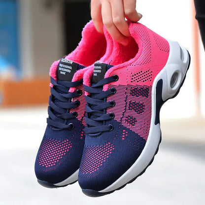 Baskets femme roses et bleues confortables - LuxeStyle