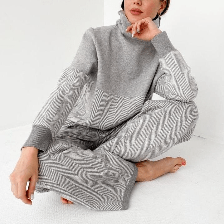 Tenue Décontractée Col Montant et Pantalon Large - BlxckFR
