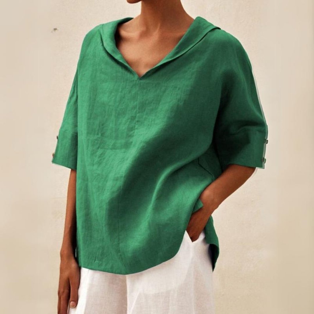 Chemise Féminine Confortable à Col V pour Femme Daily