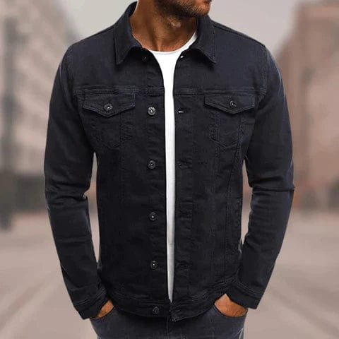 Veste Jean Homme Élégante – Coupe Affûtée, Style Casual avec Poches Pratiques