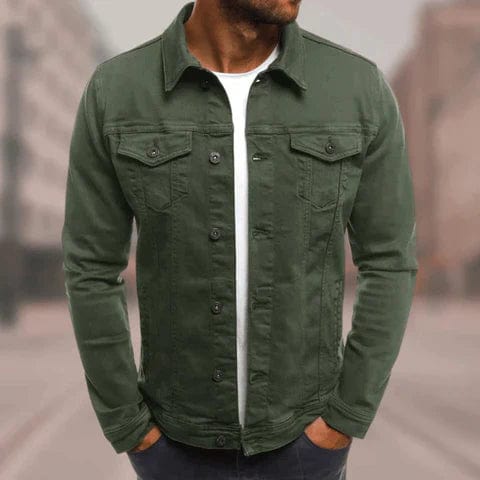 Veste Jean Homme Élégante – Coupe Affûtée, Style Casual avec Poches Pratiques - LuxeStyle