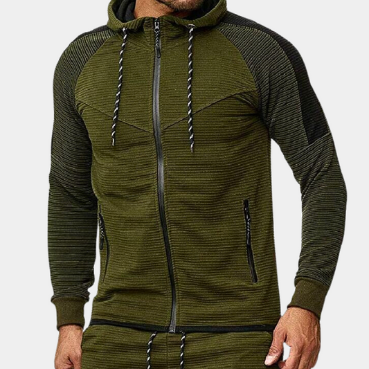 NIKO - Veste à Capuche Rayée pour Homme