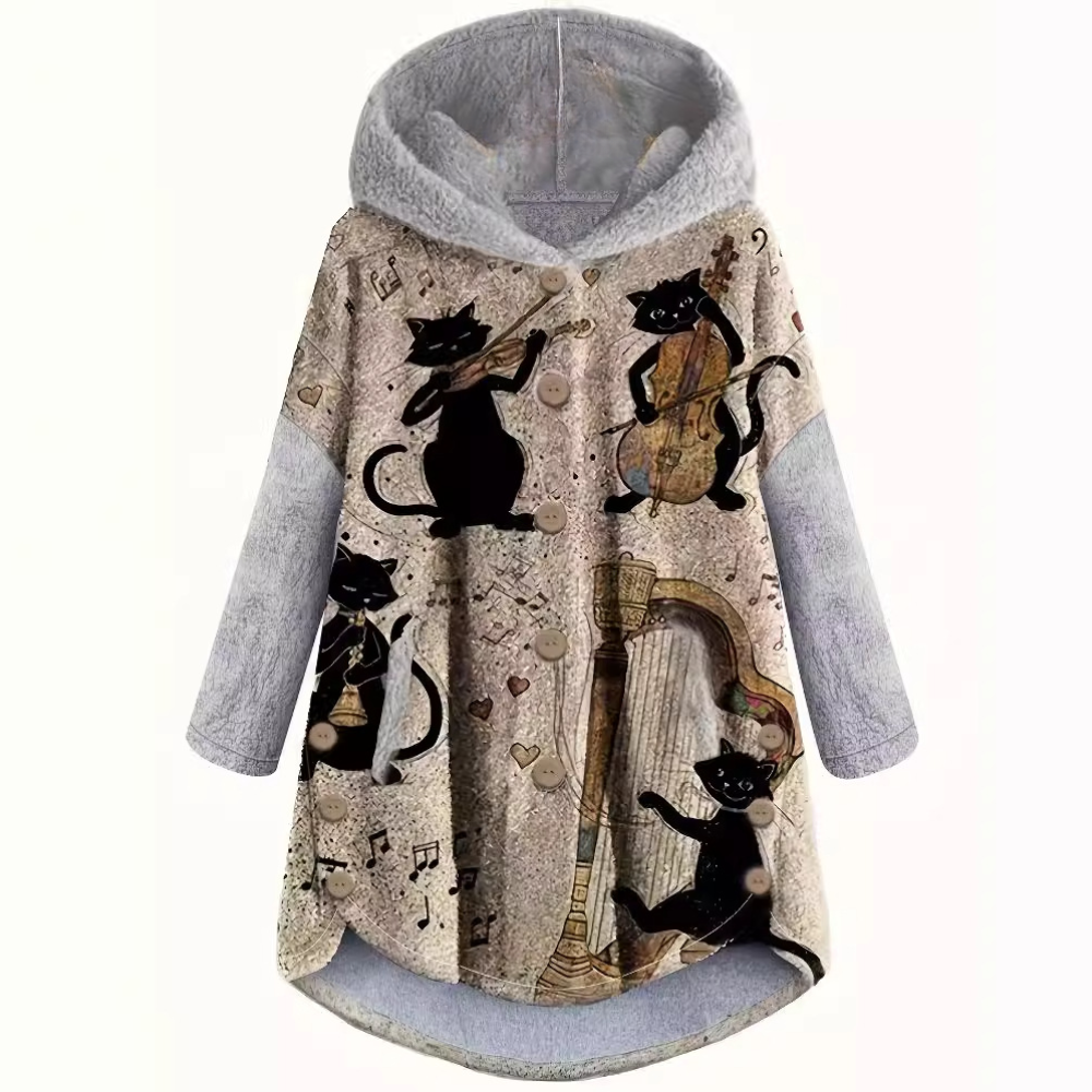 ELIANA - Pull à capuche doublé de polaire pour femmes