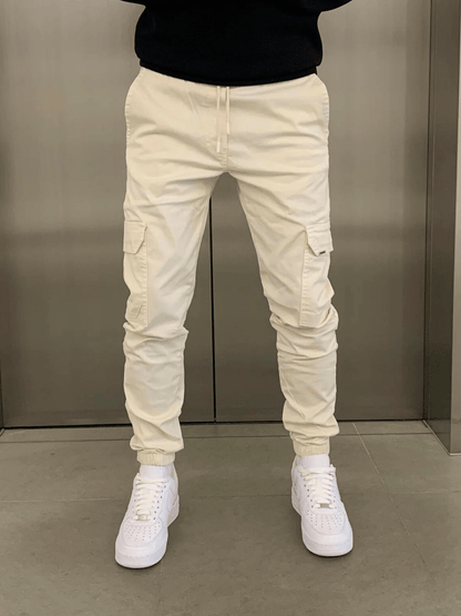 Pantalon Jogger Homme Élégant – Coupe Relâchée avec Ceinture Élastique et Poches Pratiques