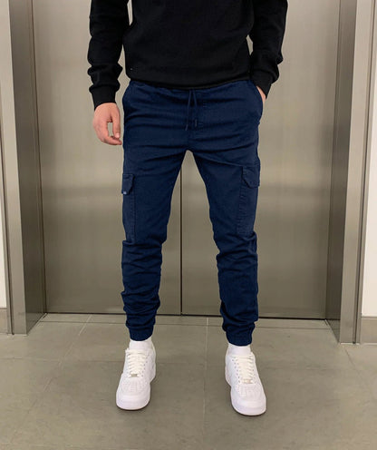 Pantalon Jogger Homme Élégant – Coupe Relâchée avec Ceinture Élastique et Poches Pratiques
