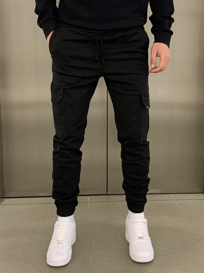 Pantalon Jogger Homme Élégant – Coupe Relâchée avec Ceinture Élastique et Poches Pratiques
