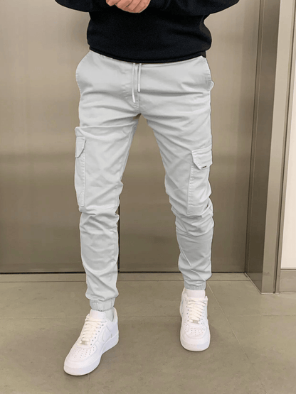 Pantalon Jogger Homme Élégant – Coupe Relâchée avec Ceinture Élastique et Poches Pratiques