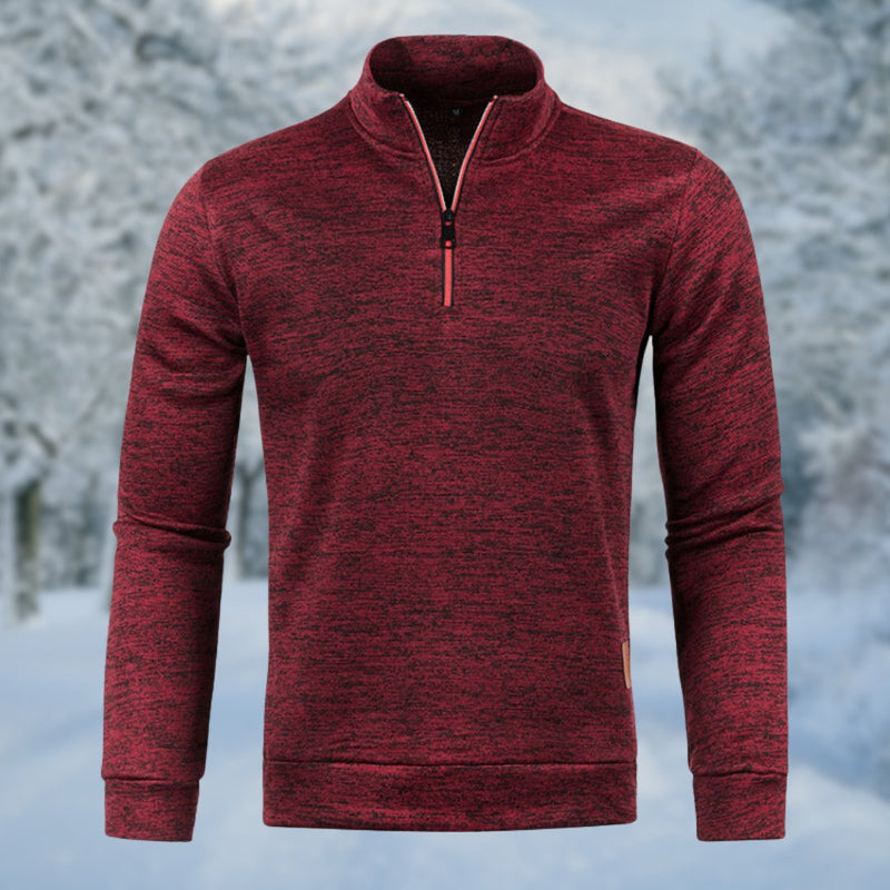 Pull à Capuche Zippé Décontracté Homme