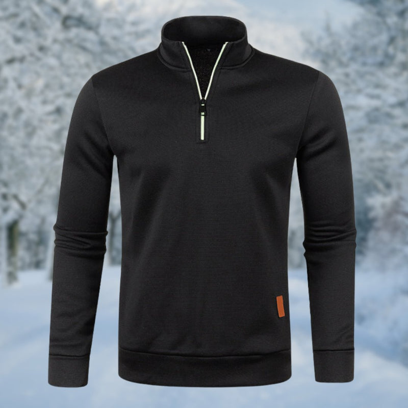 Pull à Capuche Zippé Décontracté Homme
