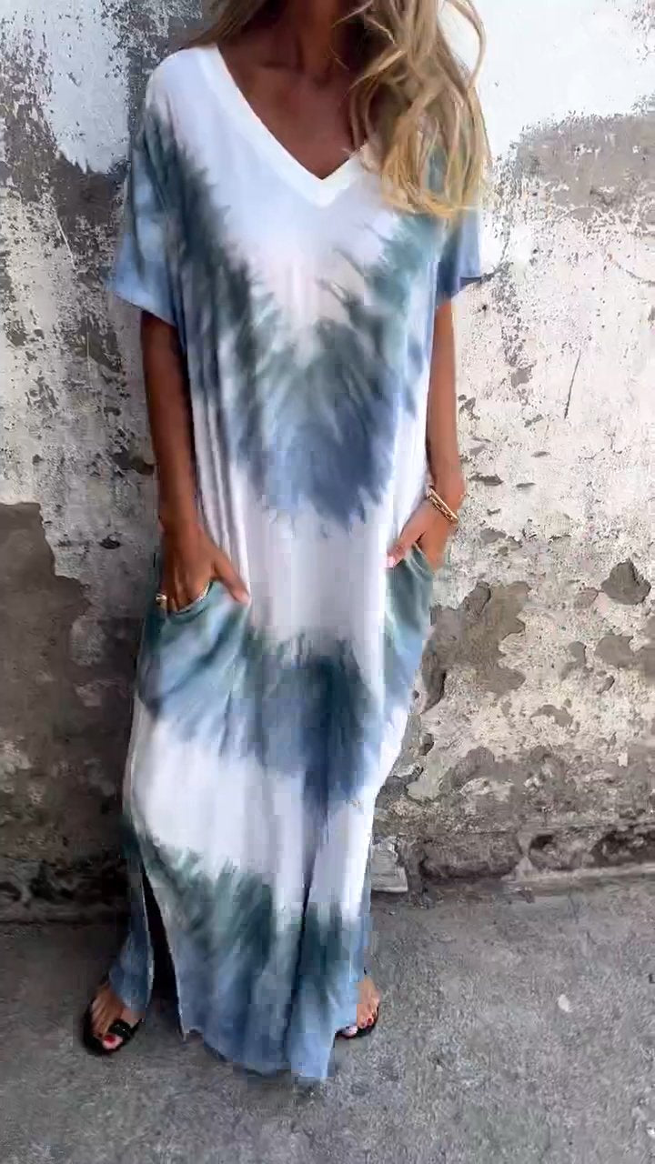 Robe longue colorée pour femme été - LuxeStyle