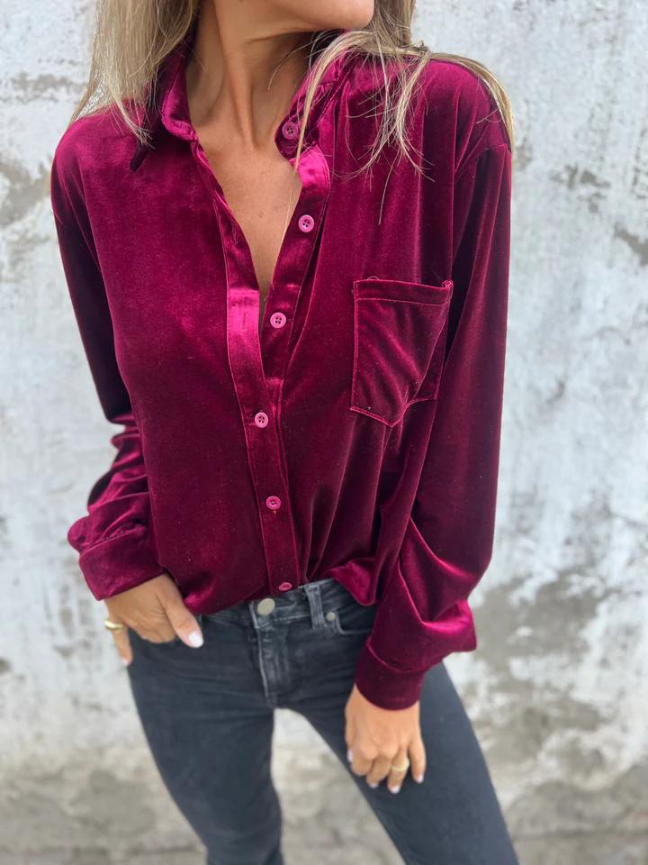Chemisier femme Chic à manches longues avec poches - LuxeStyle