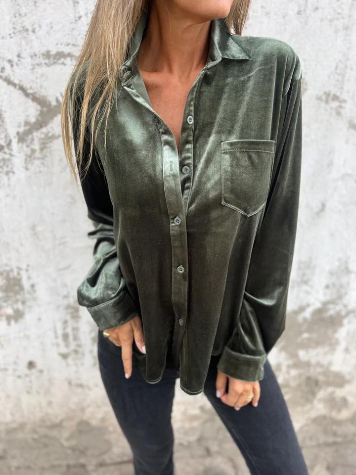 Chemisier femme Chic à manches longues avec poches