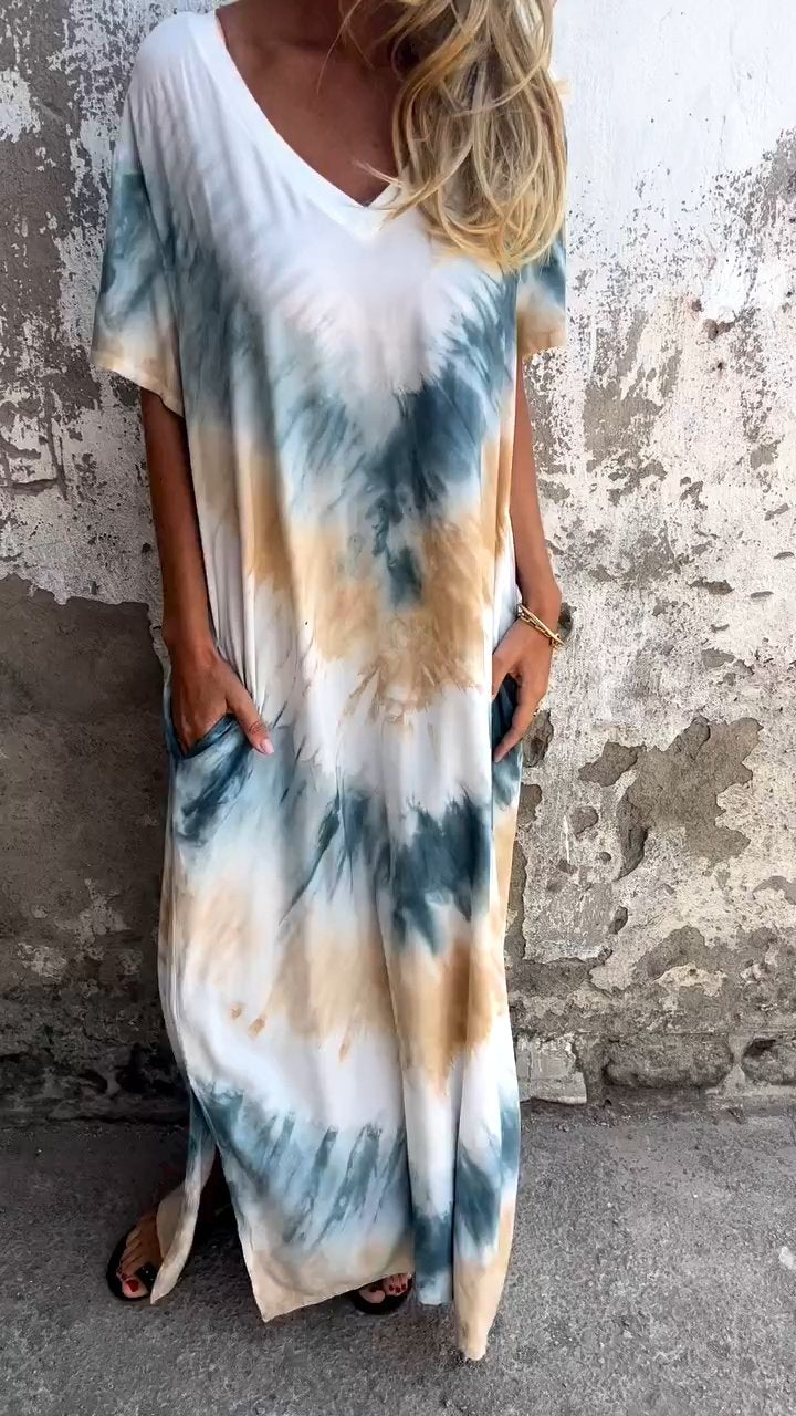Robe longue colorée pour femme été