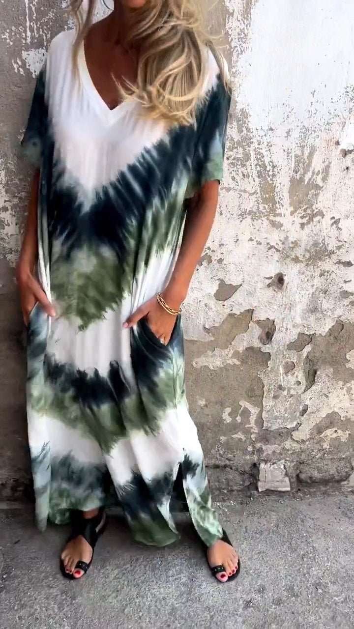 Robe longue colorée pour femme été