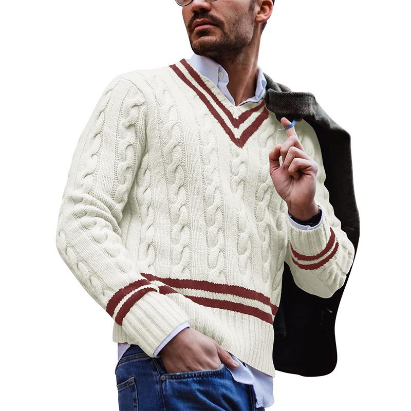 Pull Câblé Homme Classique Pour Tous Les Jours