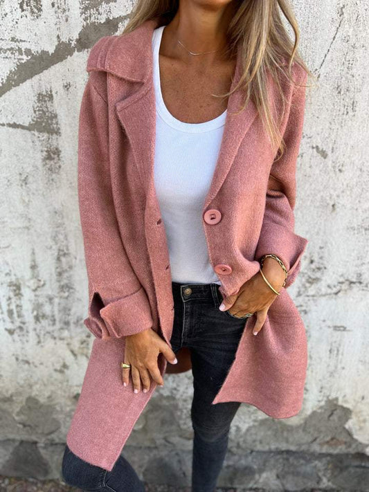 Manteau Femme Hiver Douillet Rose Foncé - LuxeStyle