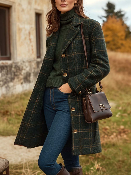 Manteau Femme Hiver Laine - Long Manteau Élégant avec Coupe Slim & Douce Chaleur - LuxeStyle