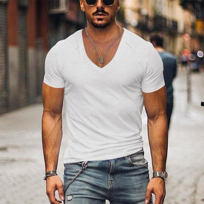 T-shirt homme chic col V détendu