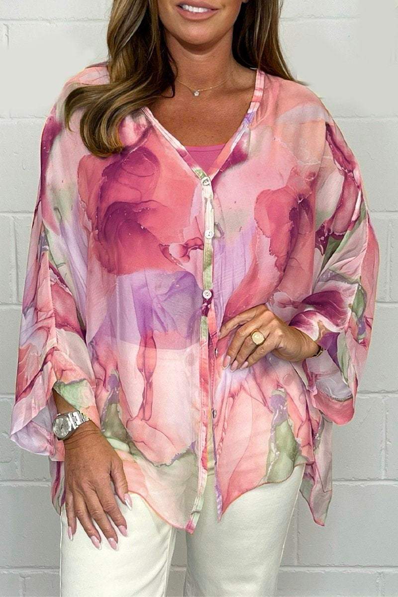 Chemise Féminine Col V Manches Larges