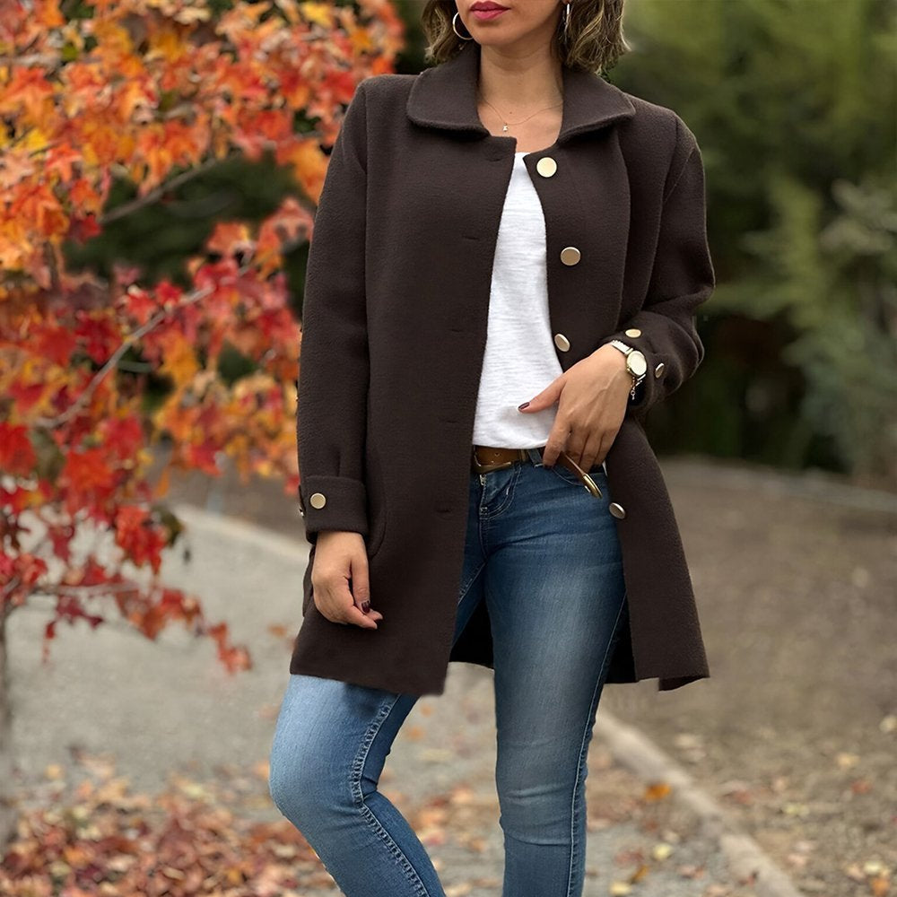Veste casual à boutons avec poches pratiques