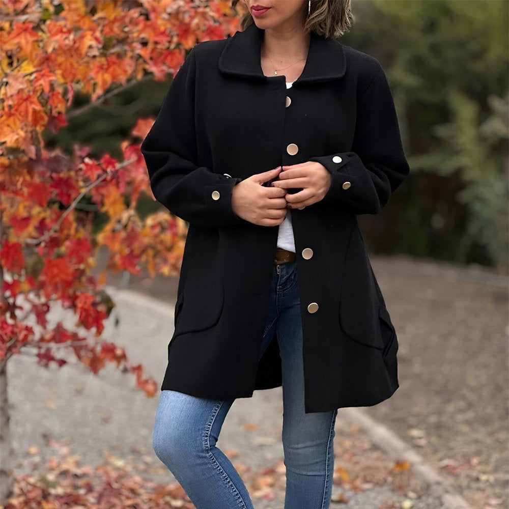 Veste casual à boutons avec poches pratiques