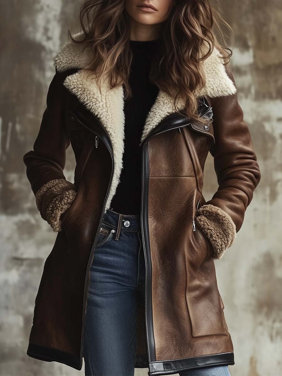 Manteau Féminin Hiver Chic - Veste Douillette au Style Actuel pour Femme