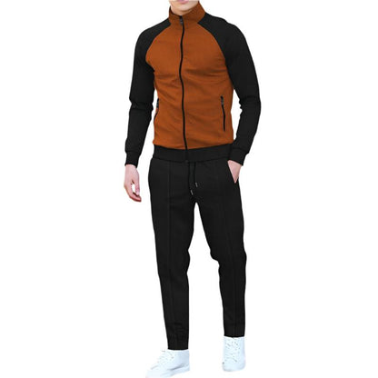 Veste de sport décontractée marron noir homme