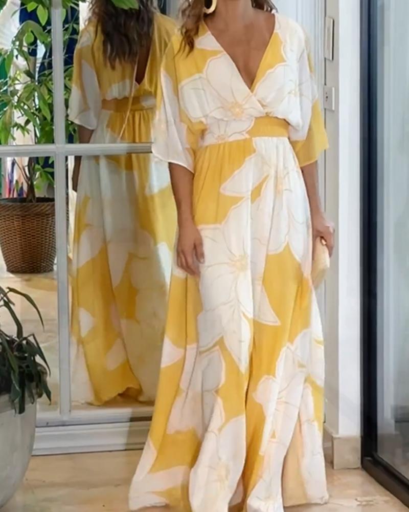 Robe Élégante Fleurs Pour Femmes - Parfaite Pour Mariages Et Soirées