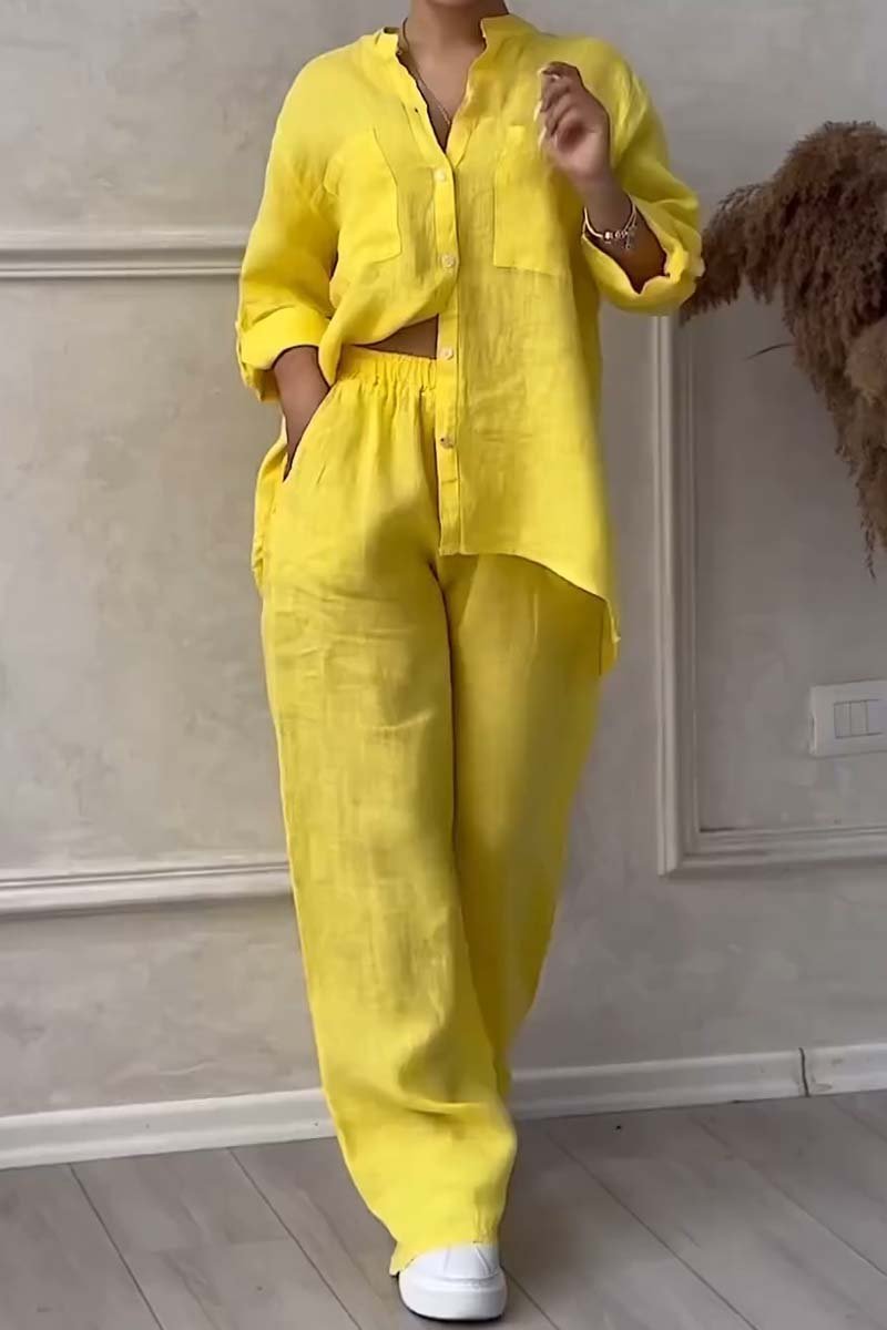 Tenue Femme Élégante Noir Chemisier et Pantalon Chic