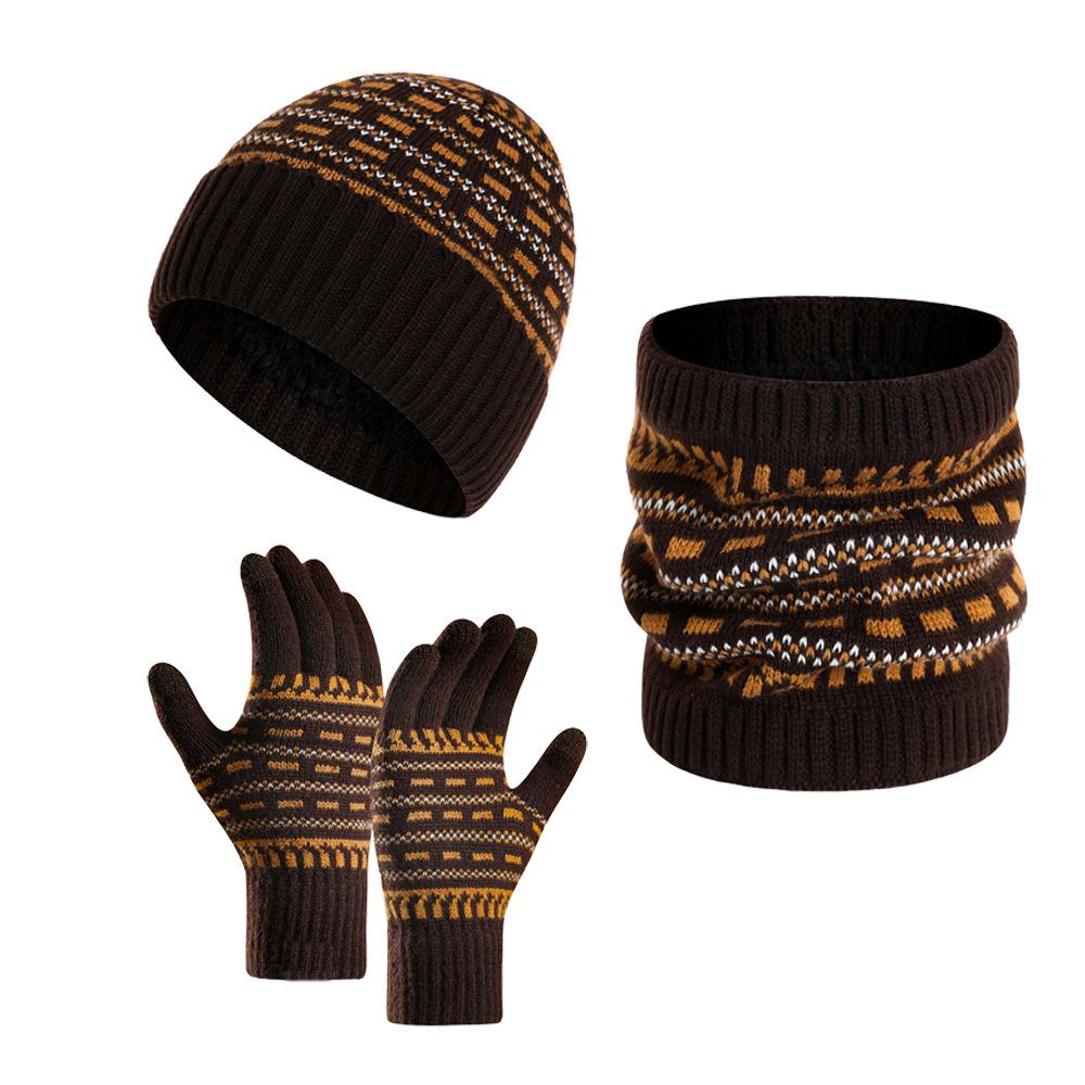 Tenue Hiver Homme Complète avec Bonnet, Écharpe et Gants
