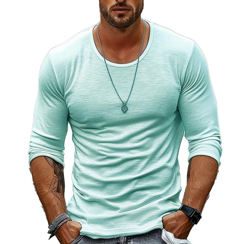 T-shirt Homme Décontracté Manches Longues