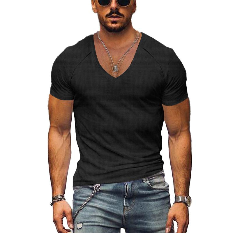T-shirt homme chic col V détendu