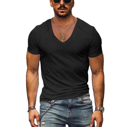 T-shirt homme chic col V détendu