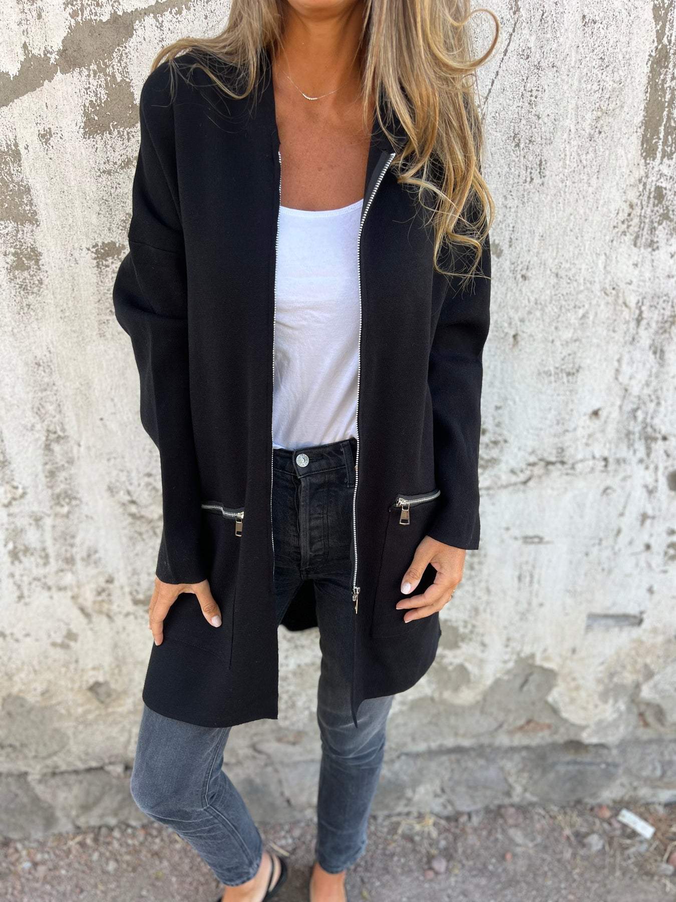 Veste feminine à manches longues et coupe décontractée - LuxeStyle