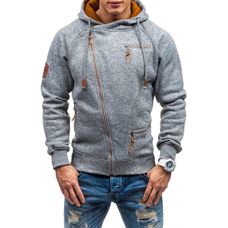 Blouson à capuche zippé noir pour homme - LuxeStyle