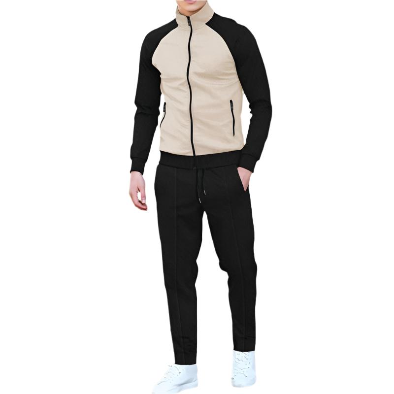 Veste de sport décontractée marron noir homme