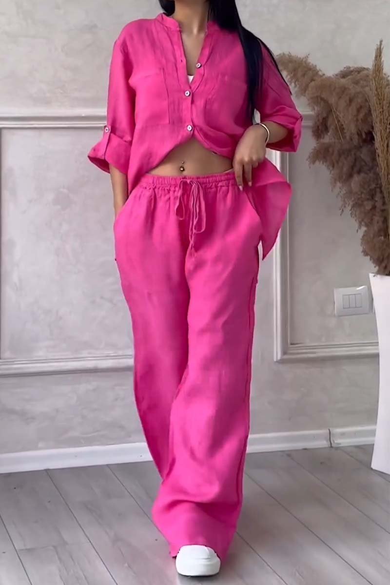 Tenue Femme Élégante Noir Chemisier et Pantalon Chic