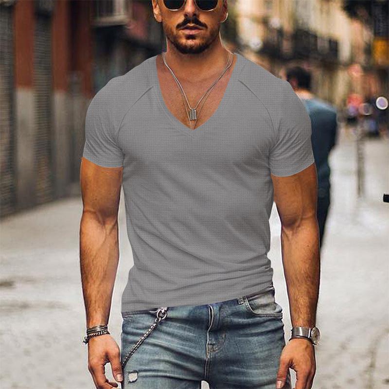 T-shirt homme chic col V détendu