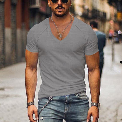 T-shirt homme chic col V détendu
